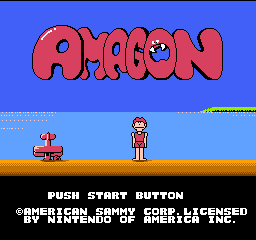 Amagon title screen for NES